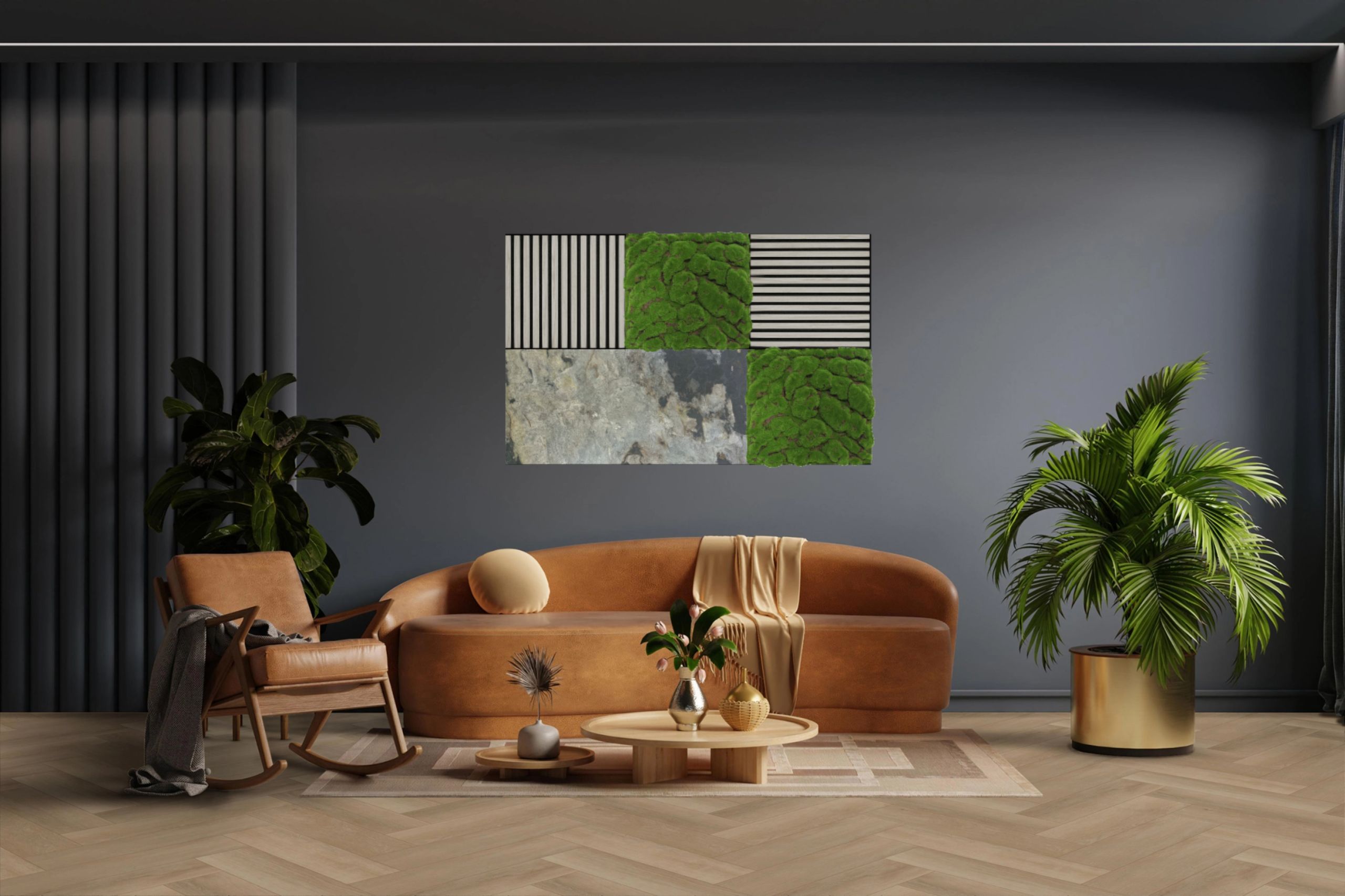 Wandpaneel Jangal Modular Wall 11301A Patina Slate Stone Panel 52 x 52 cm