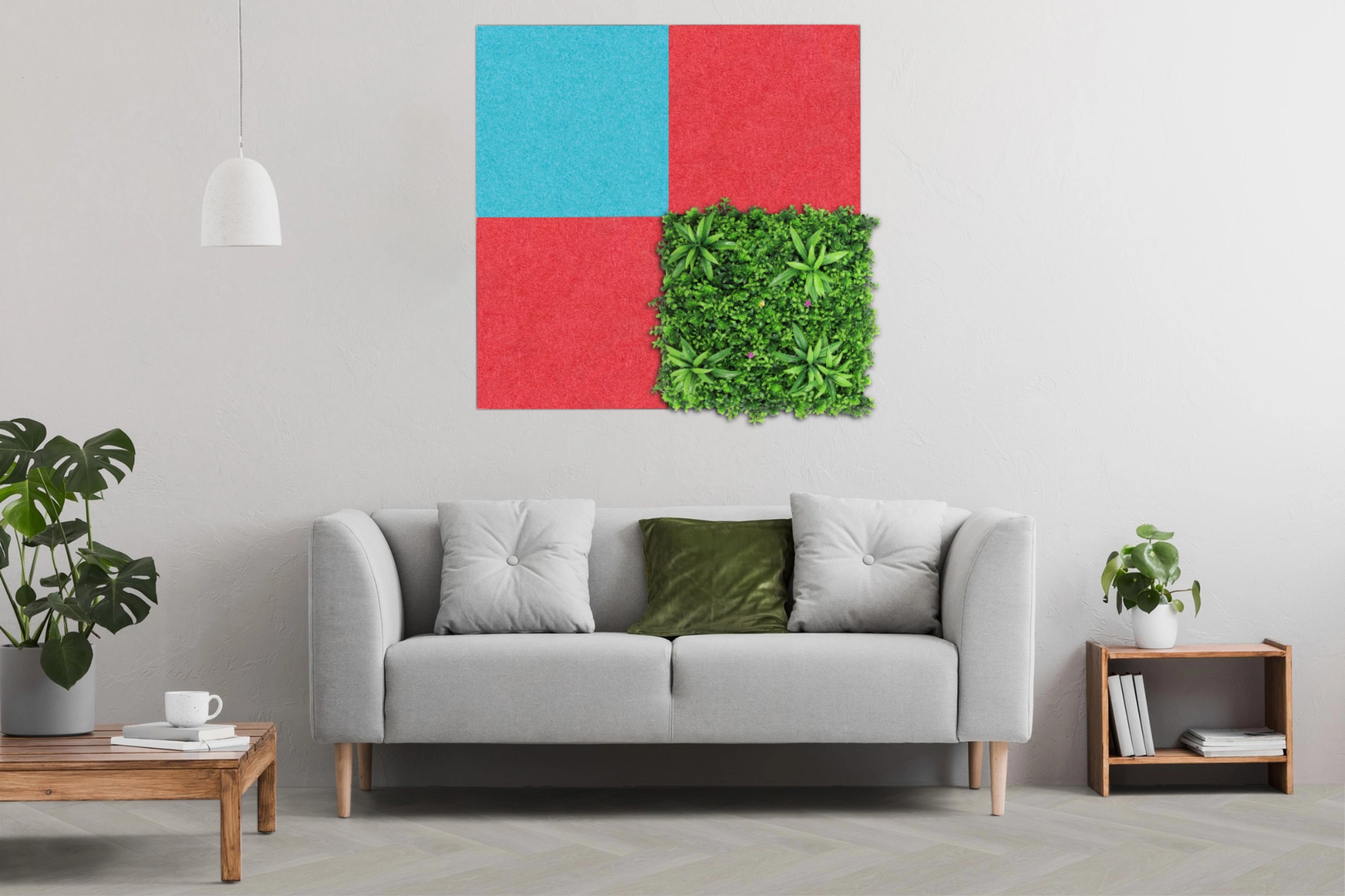 Wandpaneel Jangal Modular Wall PET 11204A Teal Blue 52 x 52 cm