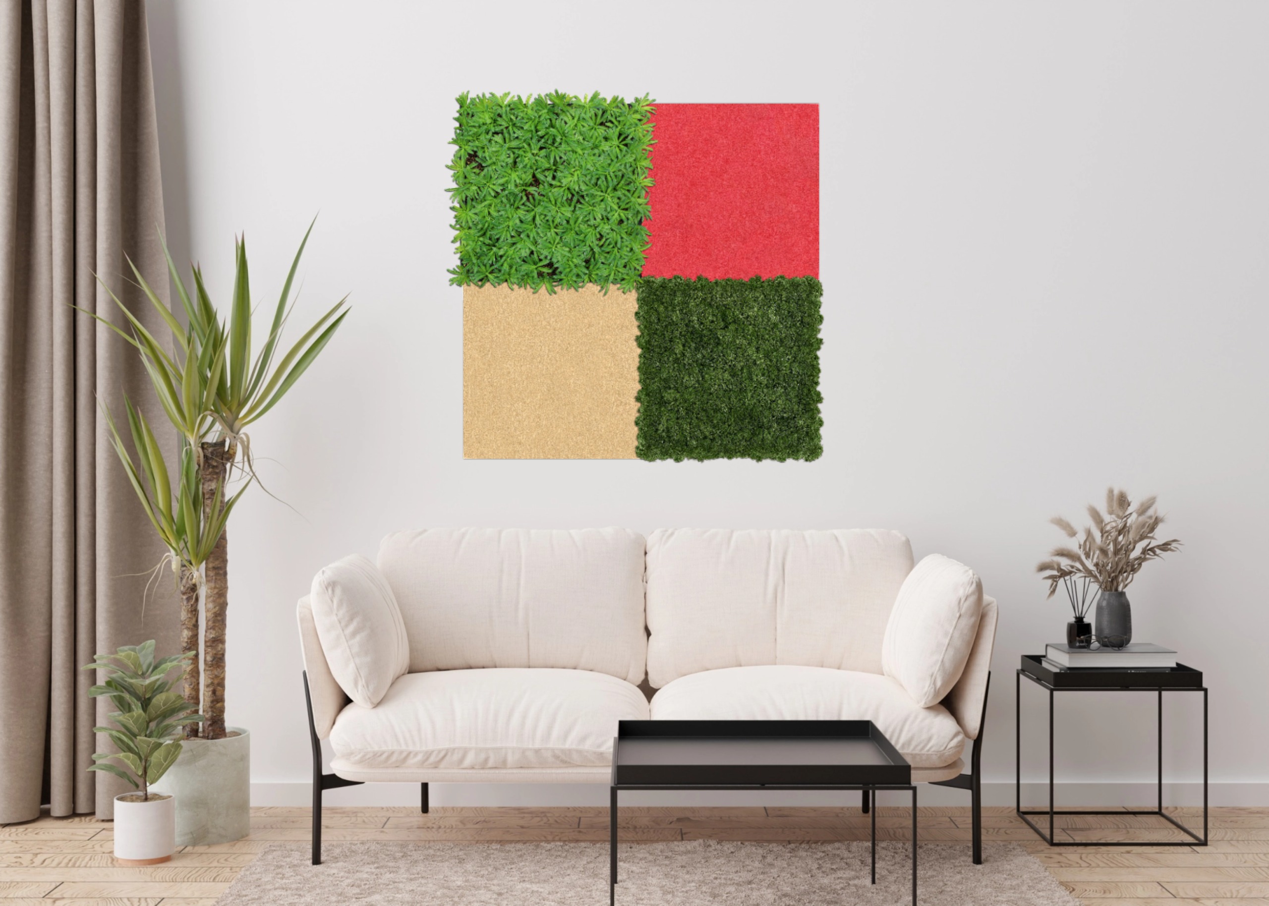 Wandpaneel Jangal Modular Wall PET 11200A Red 52 x 52 cm