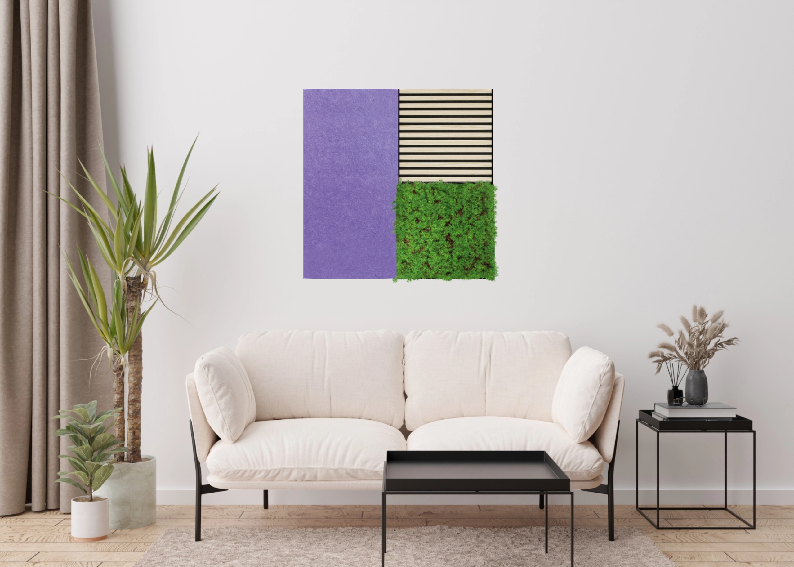 Wandpaneel Jangal Modular Wall PET 11201B Violet 52 x 104 cm