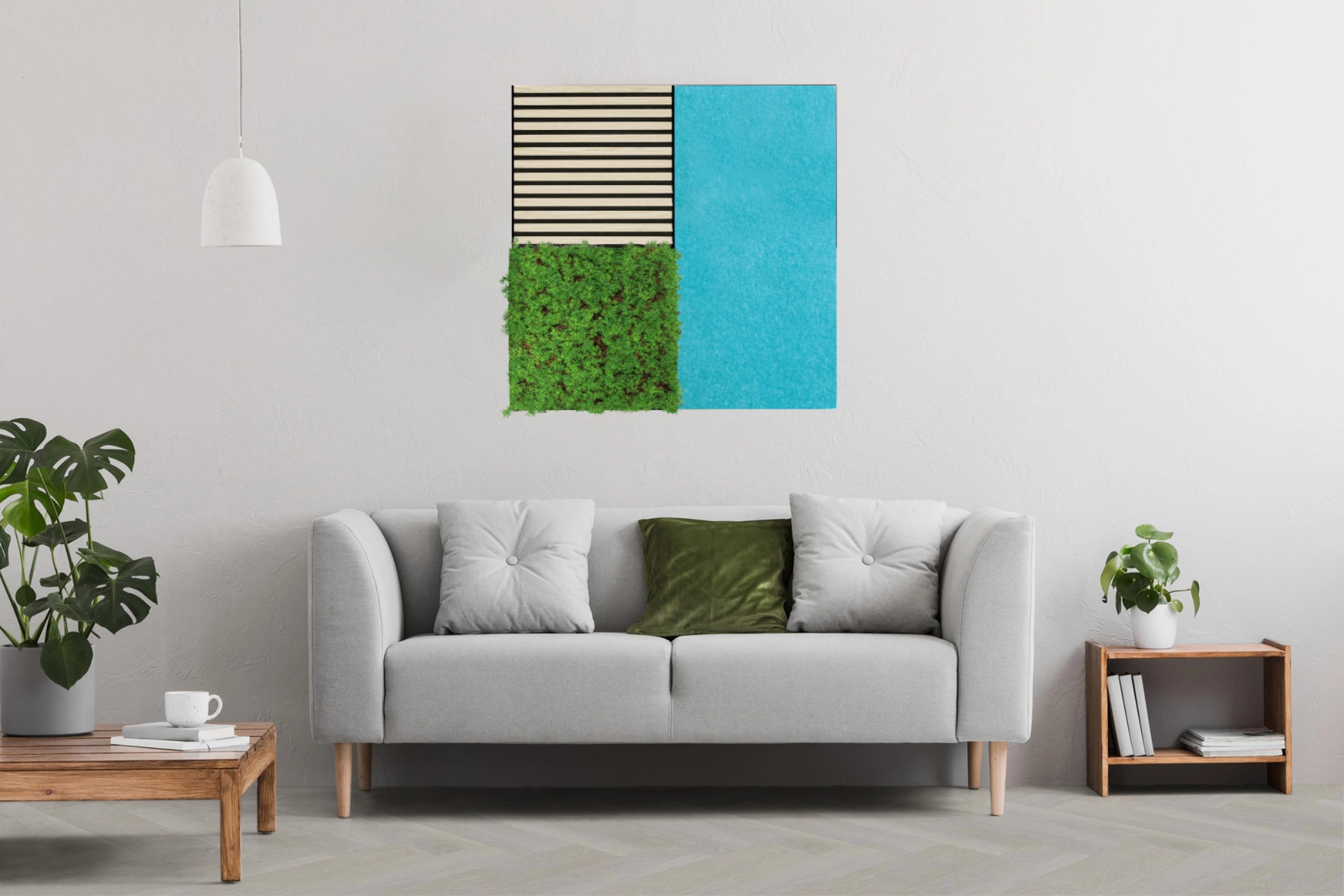 Wandpaneel Jangal Modular Wall PET 11204B Teal Blue 52 x 104 cm