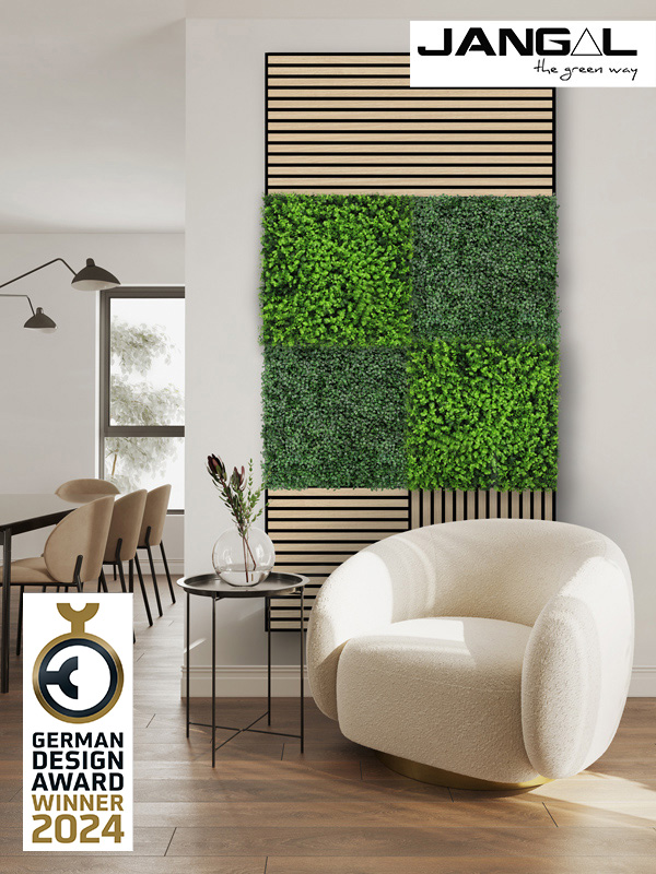 Wandpaneel Jangal Modular Wall 11112 Mixed Green Design Buxus 52 x 52 cm